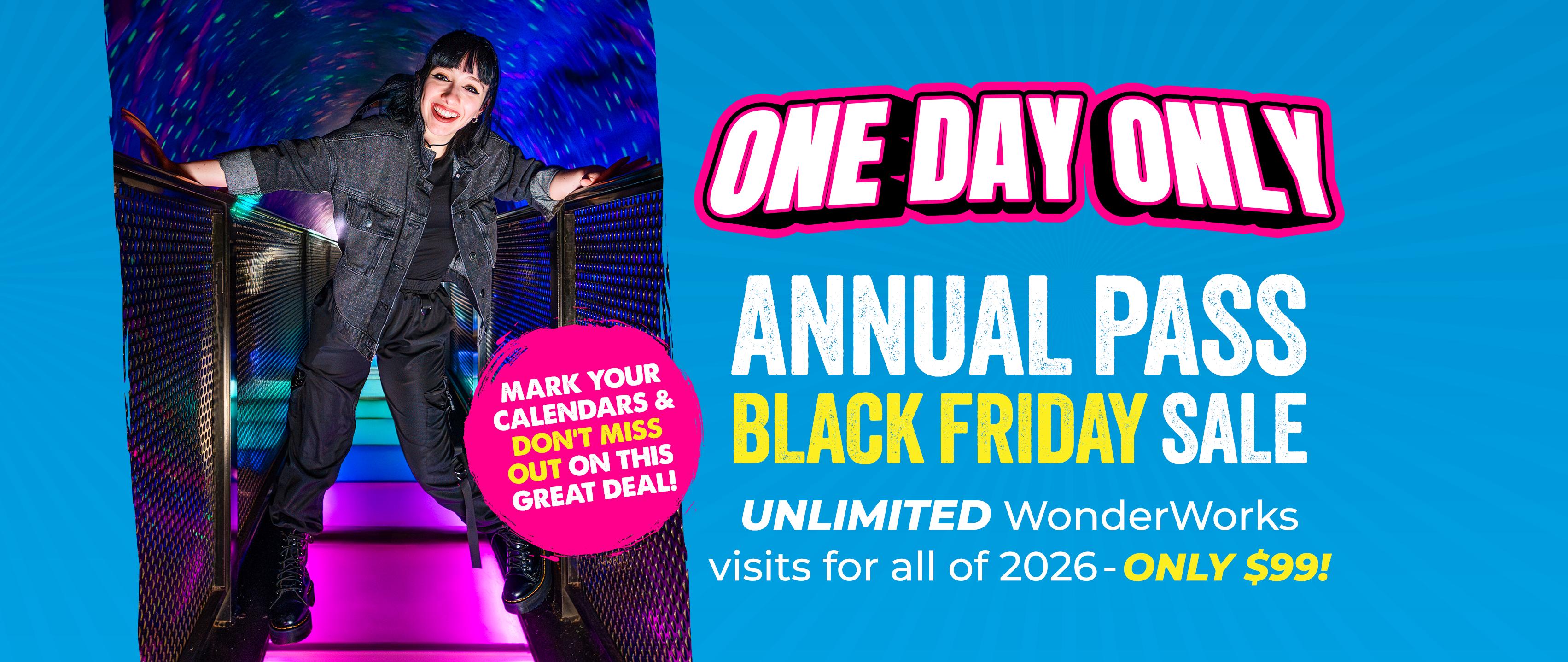 Black Friday Annual Pass Sale at WonderWorks Myrtle Beach!